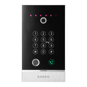 GUARDO external panel with a Full HD 1080p camera, for the expansion of master set, single-family, with a fingerprint reader, code lock and 125kHz card/proximity keytag reader, flush-mounted