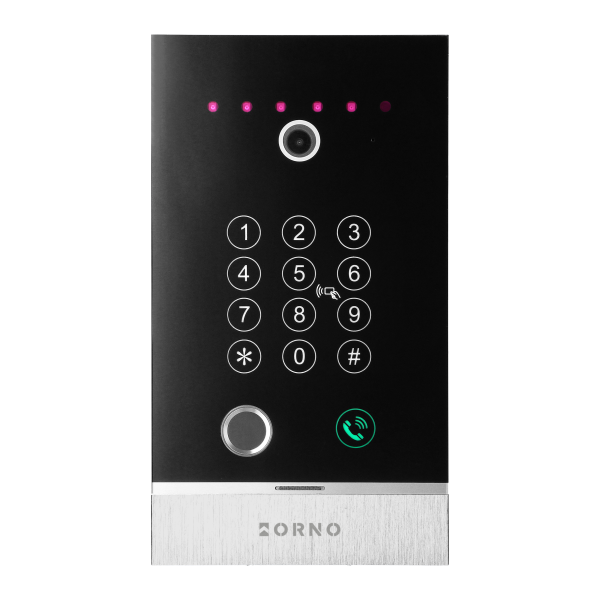 GUARDO external panel with a Full HD 1080p camera, for the expansion of master set, single-family, with a fingerprint reader, code lock and 125kHz card/proximity keytag reader, flush-mounted