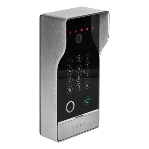 GUARDO external panel with a Full HD 1080p camera, for the extension of master set, single-family, with a fingerprint reader, code lock and card/proximity keytag reader, surface-mounted