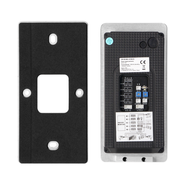GUARDO external panel with a Full HD 1080p camera, for the extension of master set, single-family, with a fingerprint reader, code lock and card/proximity keytag reader, surface-mounted