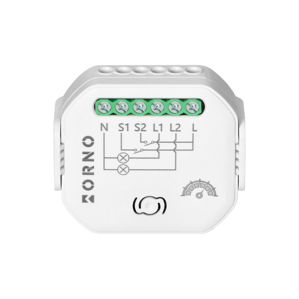 Przekaźnik dopuszkowy 2-kanałowy ze ściemniaczem Tuya Smart Wi-Fi+BLE