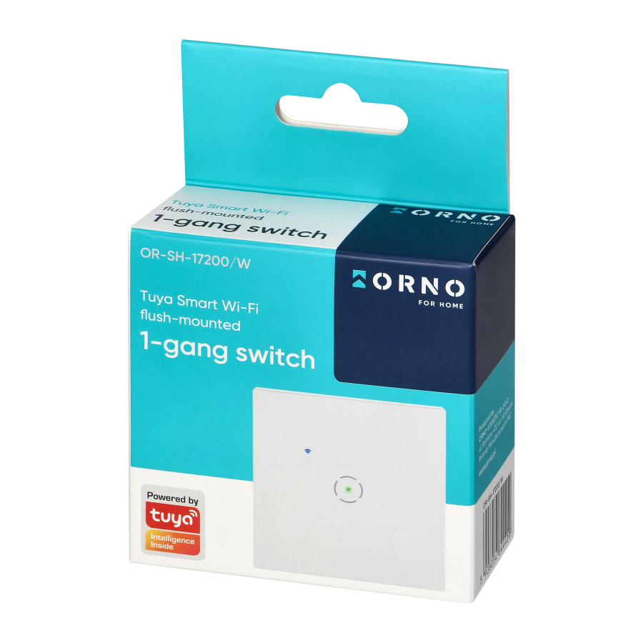 Tuya Smart Wi-Fi flush-mounted 1-gang switch, white