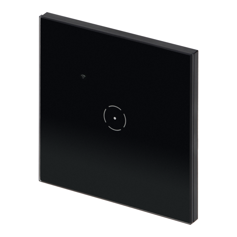 Tuya Smart Wi-Fi flush-mounted 1-gang switch, black