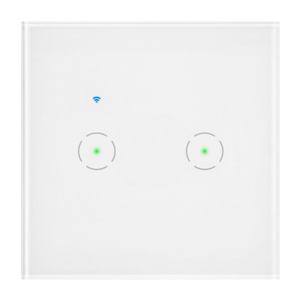 Włącznik podtynkowy podwójny Wi-Fi Tuya Smart Home, biały