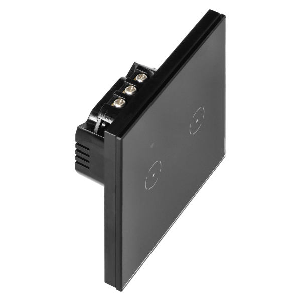 Włącznik podtynkowy podwójny Wi-Fi Tuya Smart Home, czarny