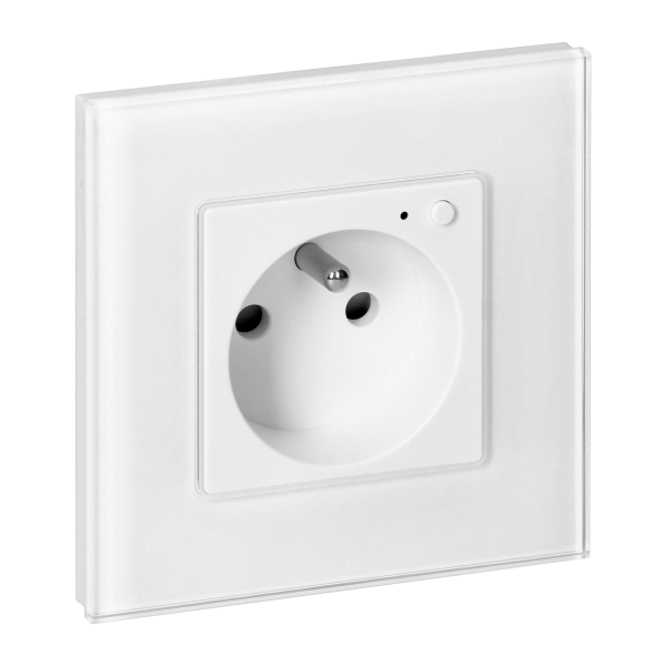 Tuya Smart Wi-Fi flush-mounted single socket, white Tuya Smart Wi-Fi flush-mounted single socket, white