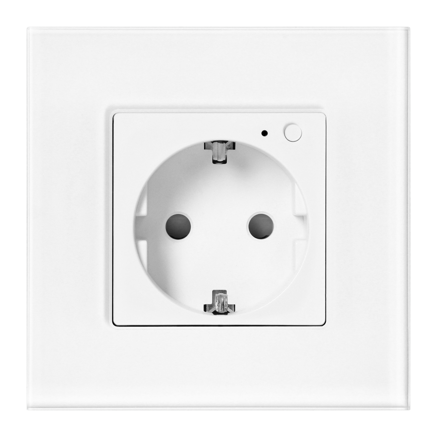 Tuya Smart Wi-Fi flush-mounted single socket, Schuko, white