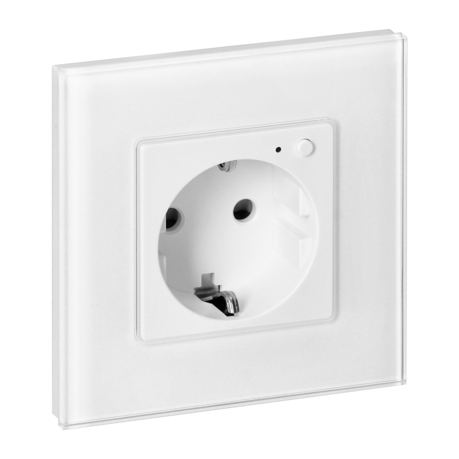 Tuya Smart Wi-Fi flush-mounted single socket, Schuko, white