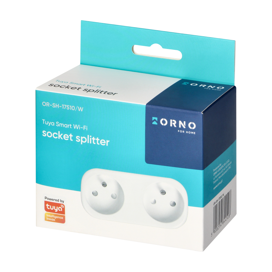 Tuya Smart Wi-Fi wireless double socket splitter, white