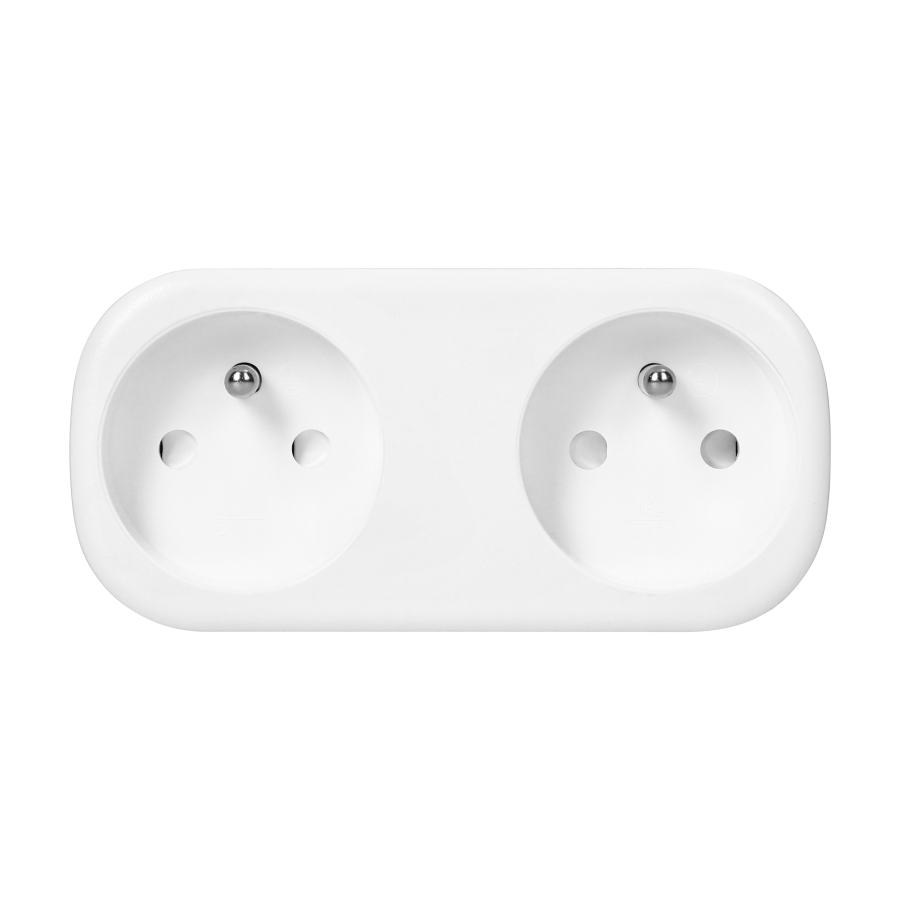 Tuya Smart Wi-Fi wireless double socket splitter, white