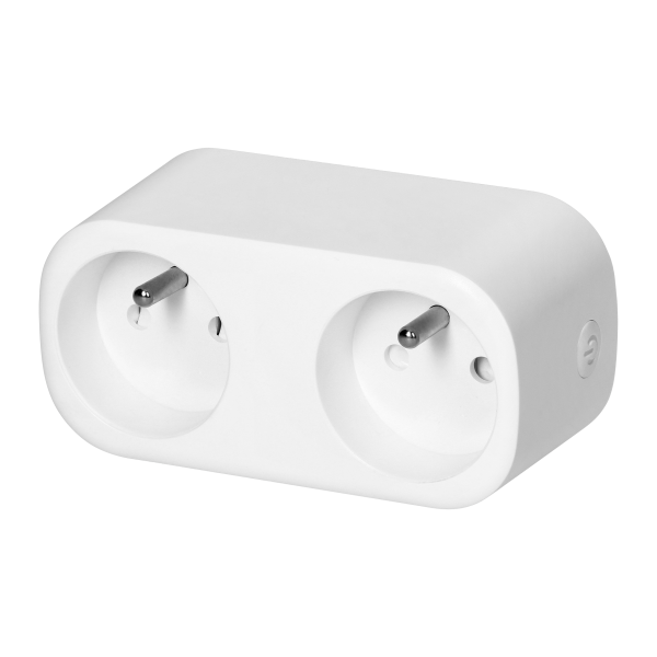 Tuya Smart Wi-Fi wireless double socket splitter, white