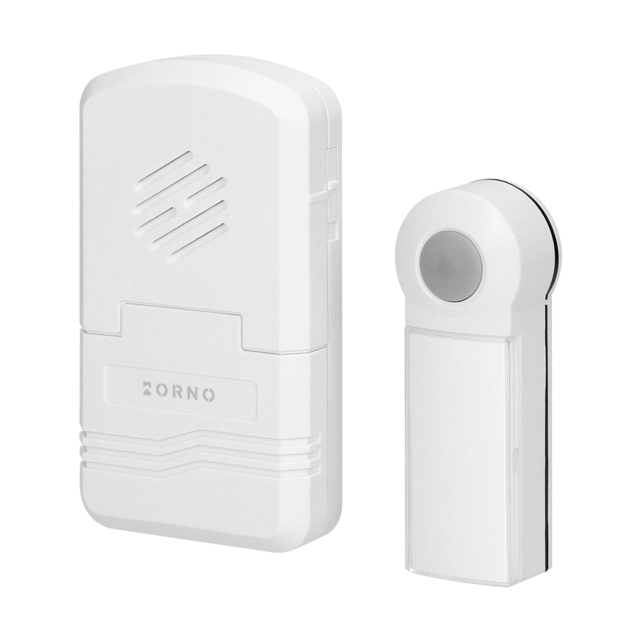 Dzwonek bezprzewodowy DISCO DC, bateryjny, learning system, 1 dźwięk, 80m