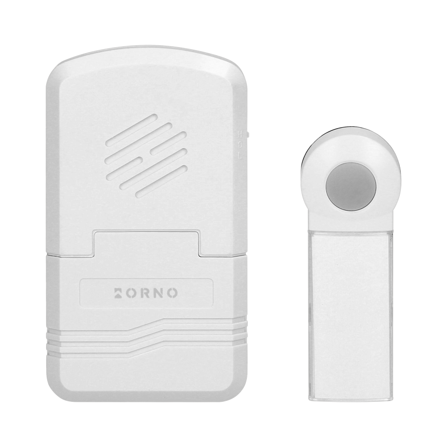 Dzwonek bezprzewodowy DISCO DC, bateryjny, learning system, 1 dźwięk, 80m