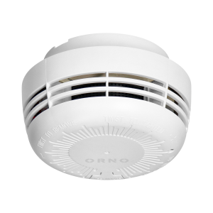 Battery-powered smoke detector, 9V battery, lifetime 10 years