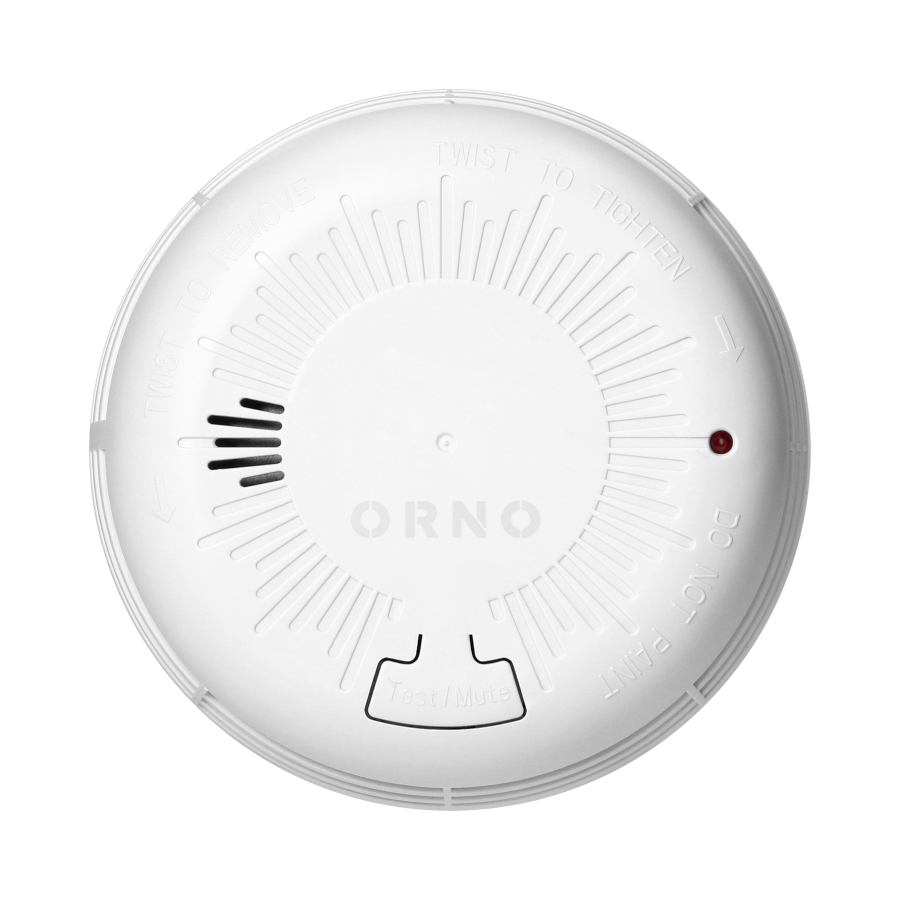 Battery-powered smoke detector, 9V battery, lifetime 10 years