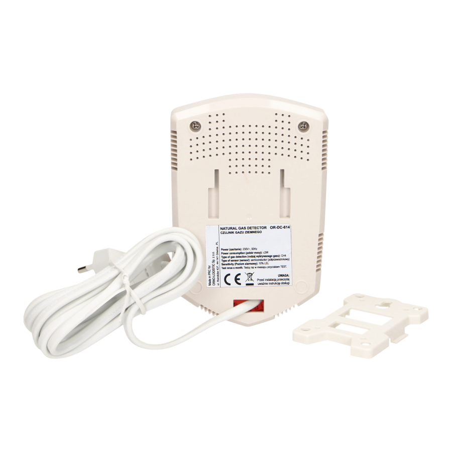 Czujnik gazu ziemnego, sieciowy z wyjściem przekaźnikowym