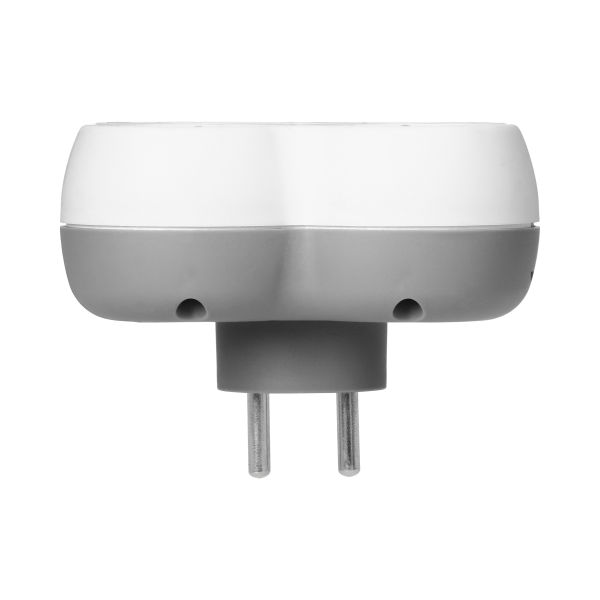 Power socket splitter 4x2P+E, white-grey