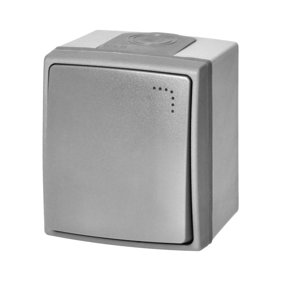 AQUATIC PRO IP 55 doorbell button with illumination, grey/graphite