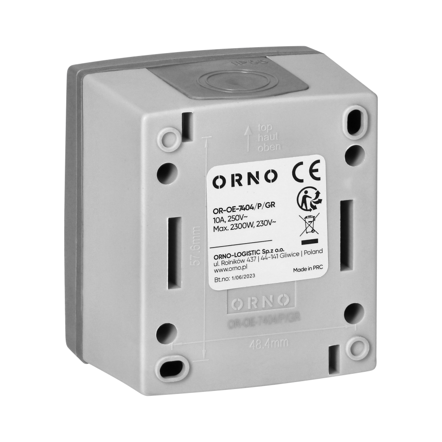 Przycisk dzwonek z podświetleniem AQUATIC PRO IP 55 szaro-grafitowy