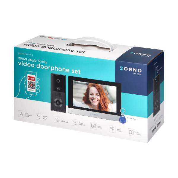 XIRAN single-family video doorphone set, 2-wire, 8", touch screen, Full HD, RFID