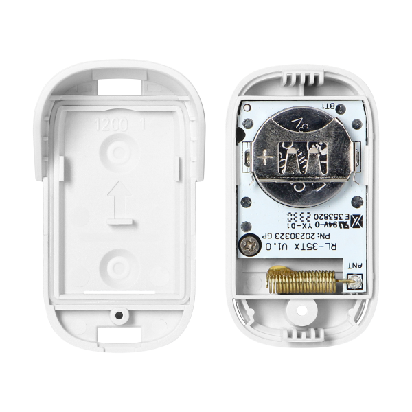 ENTIKO DC, wireless battery-powered doorbell, learning system, 60 sounds, 300m, white