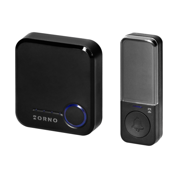 SIGO AC, wireless mains-powered doorbell with battery-free transmitter, Wi-Fi, learning system, 52 sounds, 200m, black