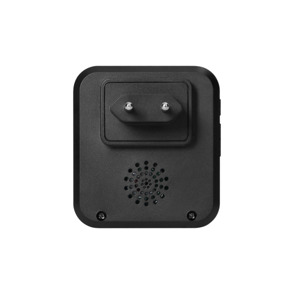 SIGO AC, wireless mains-powered doorbell with battery-free transmitter, Wi-Fi, learning system, 52 sounds, 200m, black