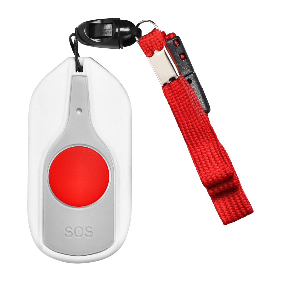 SIGO AC SOS, wireless mains-powered doorbell with battery-free door transmitter and battery-powered SOS transmitter, Wi-Fi, learning system, 52 sounds, 200m, white