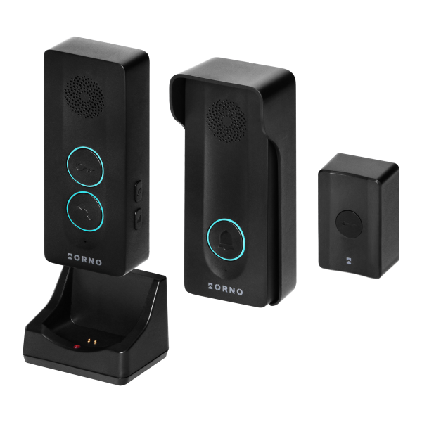 LEKIO, single family audio doorphone set, wireless, hands-free, 440m, black