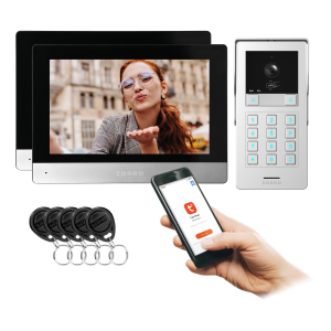 GAYD MULTI2, two-family video doorphone set, 2-wire, 8", Wi-Fi, touch screen, 2MP Full HD, RFID reader, code lock 