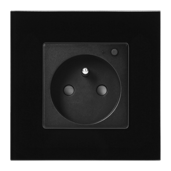 Tuya Smart Wi-Fi flush-mounted single socket, black