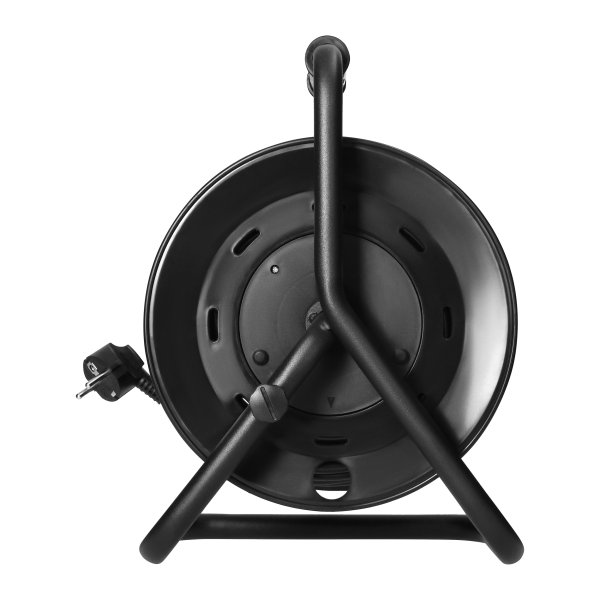 Cable reel, PVC, H05VV-F 3x1.5mm² - 25m, 4 fixed sockets