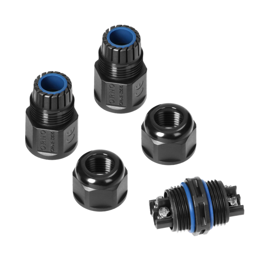 Cable Connector, Straight, IP68 2x4mm², 400V/25A