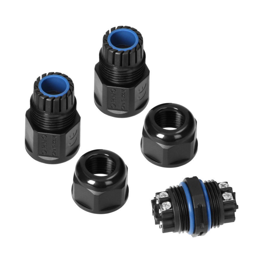 Cable Connector, Straight, IP68 5x2,5mm², 400V/25A