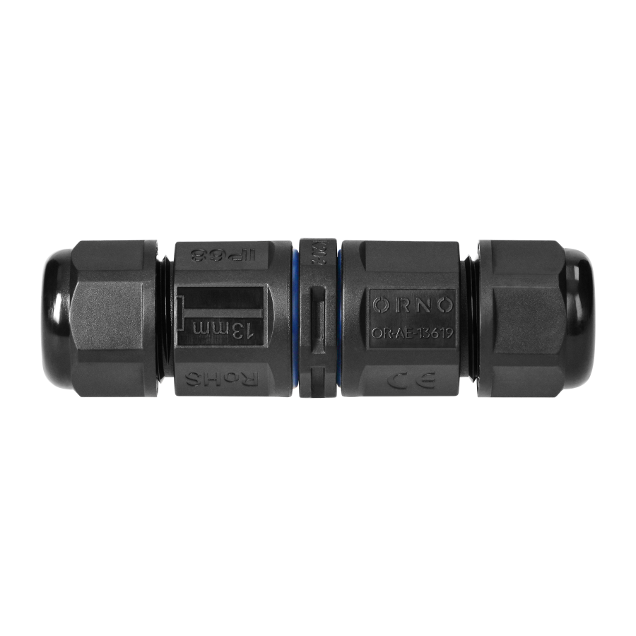 Cable Connector, Straight with quick connector, IP68 2x4mm², 400V/25A