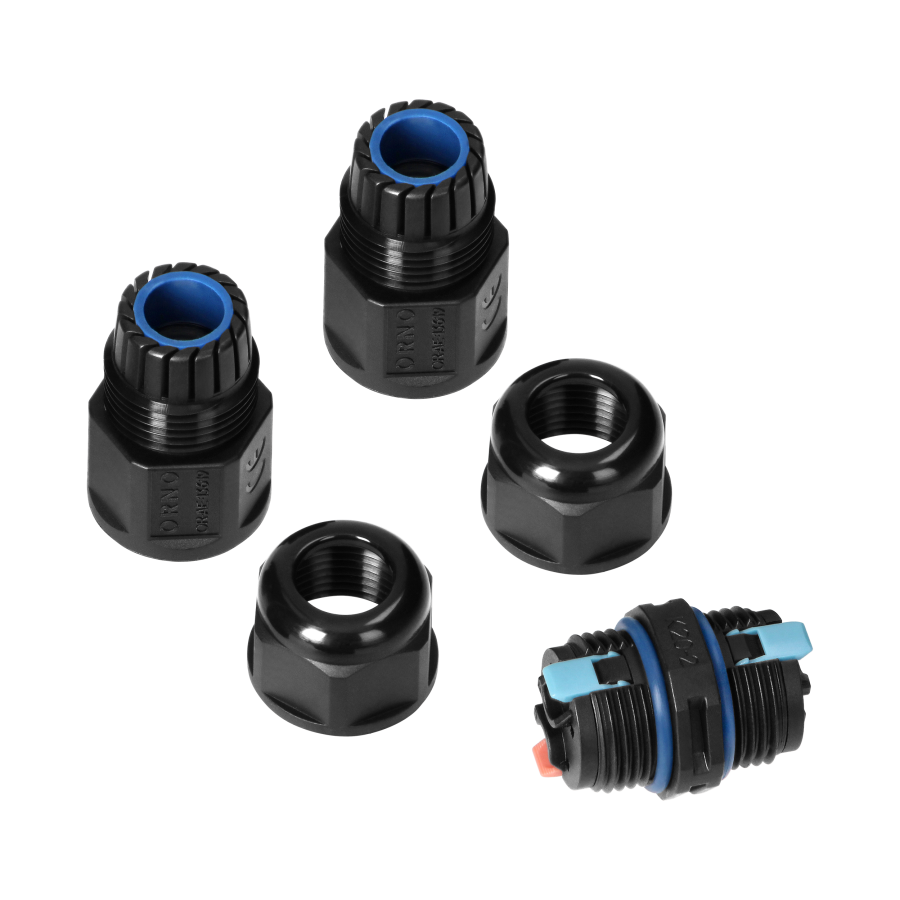 Cable Connector, Straight with quick connector, IP68 2x4mm², 400V/25A