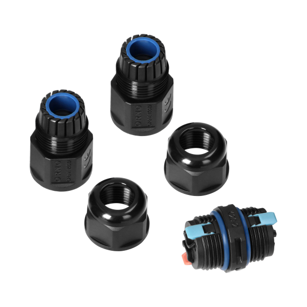 Cable Connector, Straight with quick connector, IP68 2x4mm², 400V/25A