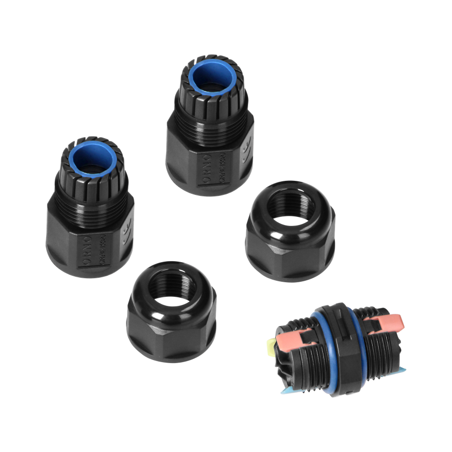 Konektor kablowy prosty z szybkozłączką IP68, 3x4mm2, 400V/20A