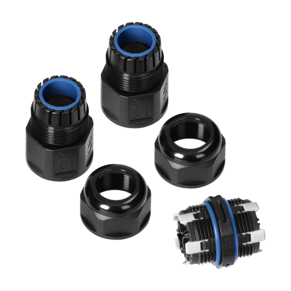 Cable Connector, Straight with quick connector, IP68 5x4mm², 400V/25A