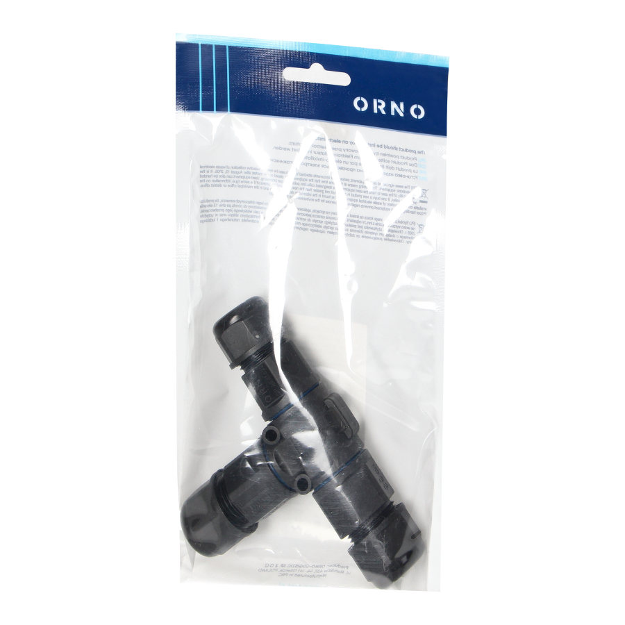 Cable Connector, T-type with quick connector, IP68 3x4mm², 400V/25A