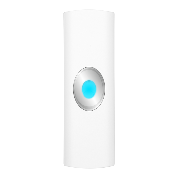 Doorbell button, battery-powered, for wireless doorbells, KALA series, white