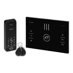 SANDI, single family audio doorphone set, handset free, 2-wire, codelock, RFID, black