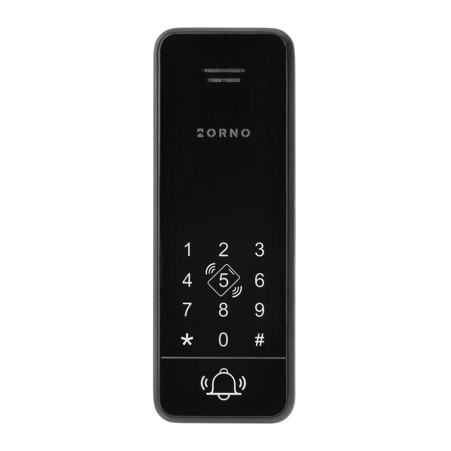 SANDI, single family audio doorphone set, handset free, 2-wire, codelock, RFID, black