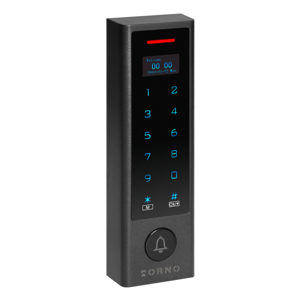Code lock with card and proximity tags reader, OLED display, Wi-Fi, IP68, 1-relay output (2A), Powered by TUYA
