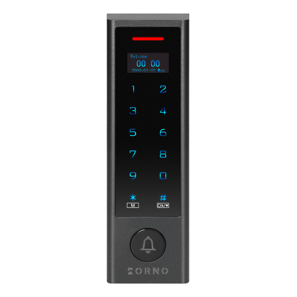 Code lock with card and proximity tags reader, OLED display, Wi-Fi, IP68, 1-relay output (2A), Powered by TUYA