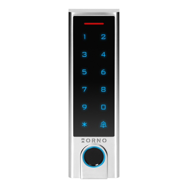 Code lock with proximity card/tags reader and fingerprint reader, Wi-Fi, slim design, IP68, 1 relay output (2A), Powered by Tuya