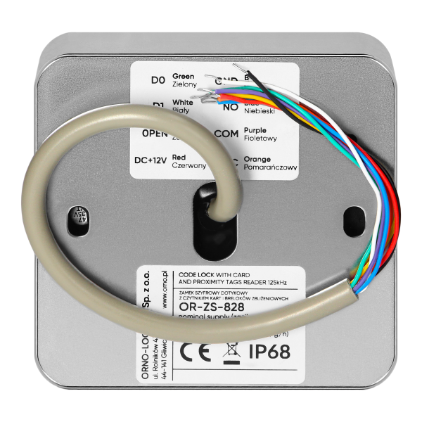 Code lock with card and proximity tags reader, Wi-Fi, IP68, 1-relay output (3A), Powered by Tuya