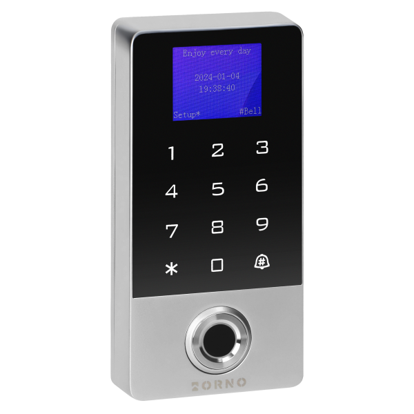 Code lock with proximity card/tags reader and fingerprint reader, Wi-Fi, IP68, 1 relay output (3A), Powered by Tuya