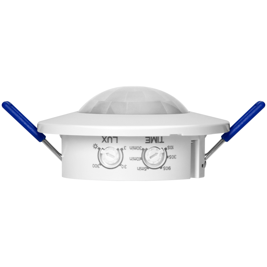 PIR motion sensor 360°, IP20, 1200W, max range 8m, white