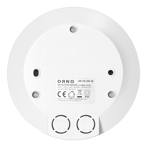 Ultra flat PIR motion sensor 360°, IP20, 2000W, 2,5cm depth, TUYA smart Wi-Fi